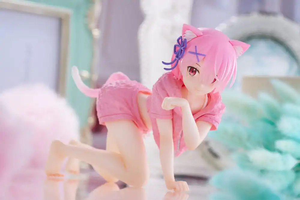 Re:Zero Precious PVC Statue Desktop Cute Figure Ram Cat Roomwear Ver. 13 cm product photo