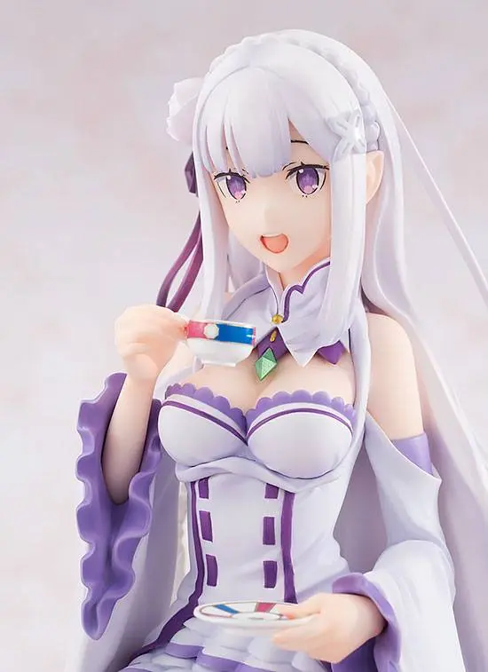 Re:ZERO -Starting Life in Another World- PVC Statue 1/7 Emilia Tea Party Ver. 20 cm product photo