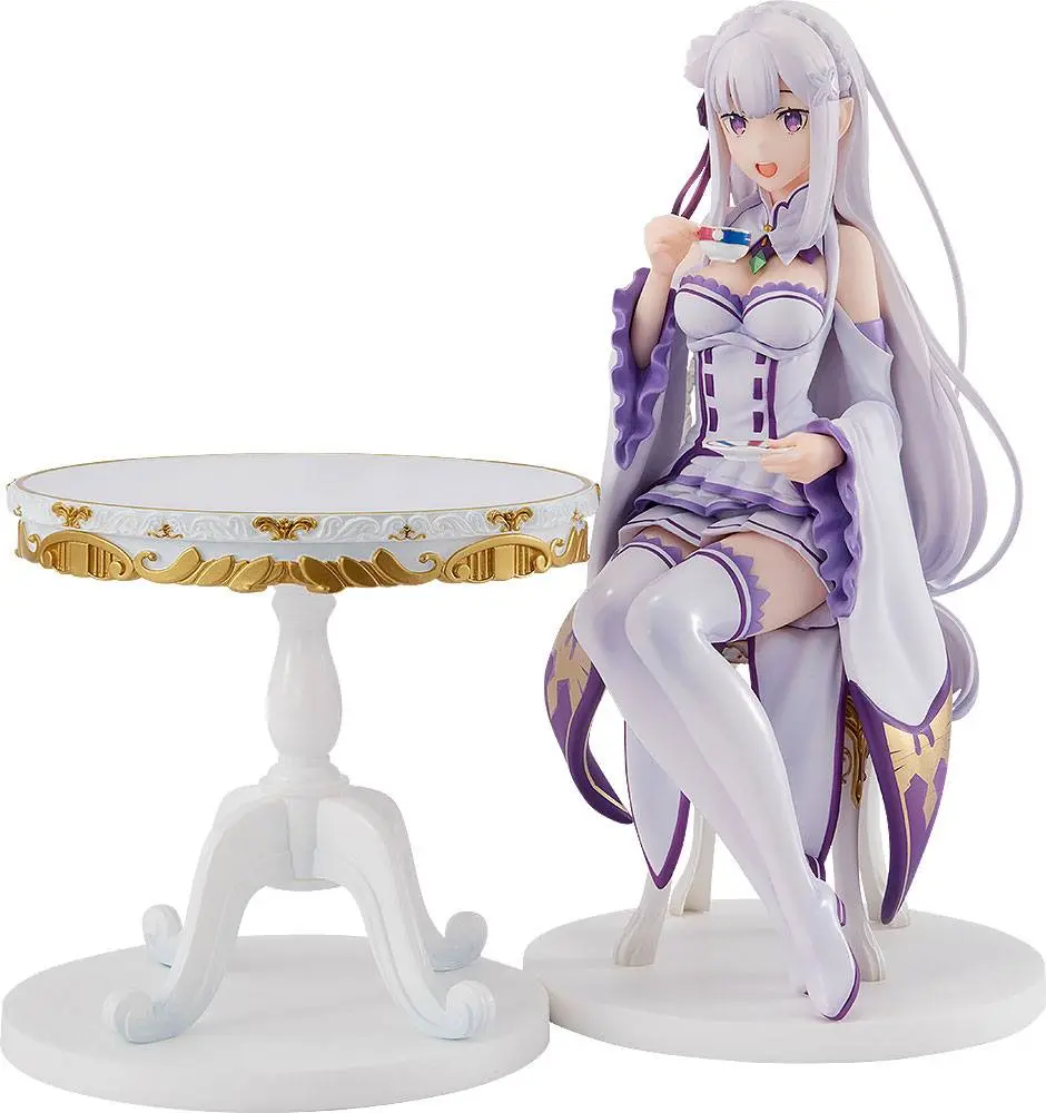 Re:ZERO -Starting Life in Another World- PVC Statue 1/7 Emilia Tea Party Ver. 20 cm product photo
