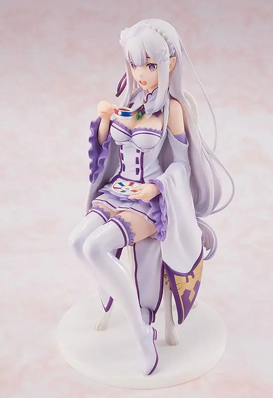 Re:ZERO -Starting Life in Another World- PVC Statue 1/7 Emilia Tea Party Ver. 20 cm product photo