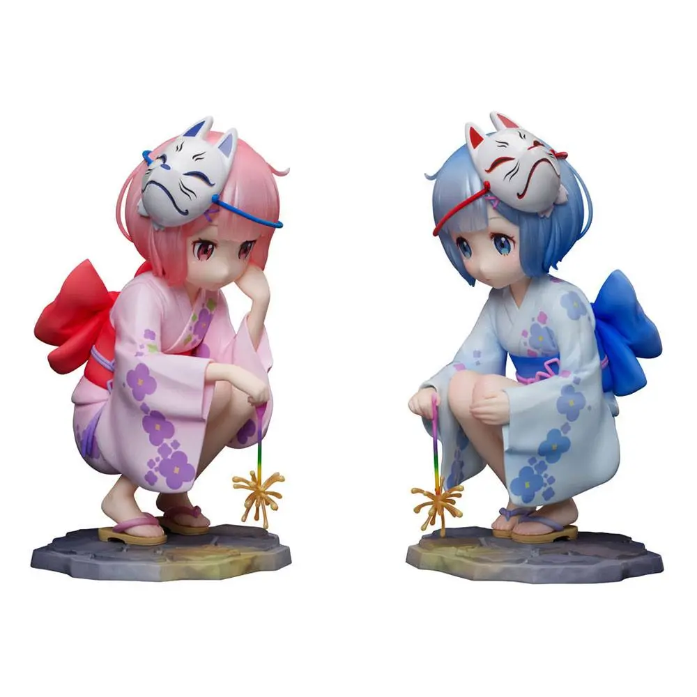 Re:ZERO -Starting Life in Another World- PVC Statues 1/7 Rem &amp; Ram Childhood Summer Memories 11 cm product photo