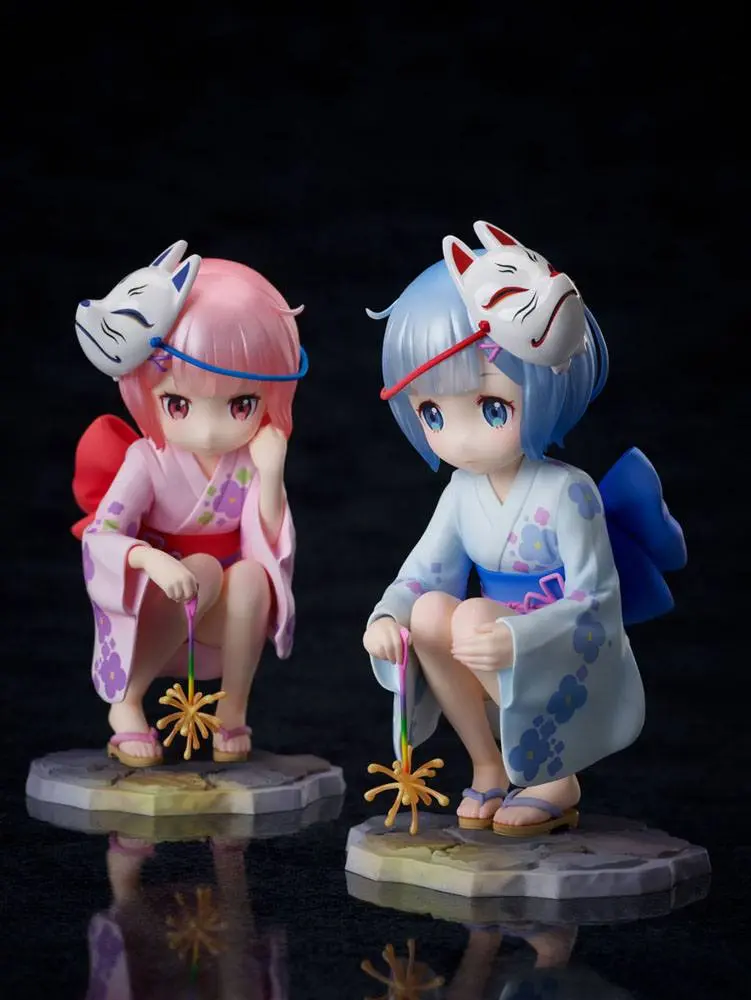 Re:ZERO -Starting Life in Another World- PVC Statues 1/7 Rem &amp; Ram Childhood Summer Memories 11 cm product photo