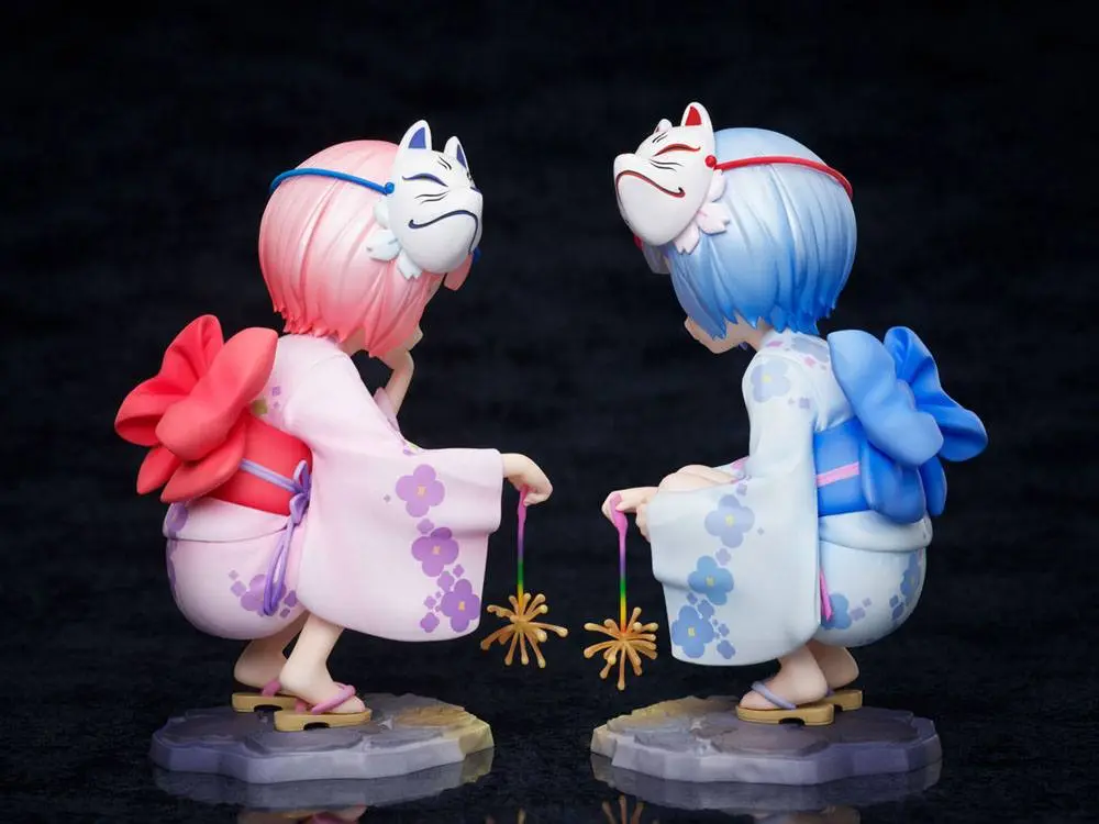 Re:ZERO -Starting Life in Another World- PVC Statues 1/7 Rem &amp; Ram Childhood Summer Memories 11 cm product photo