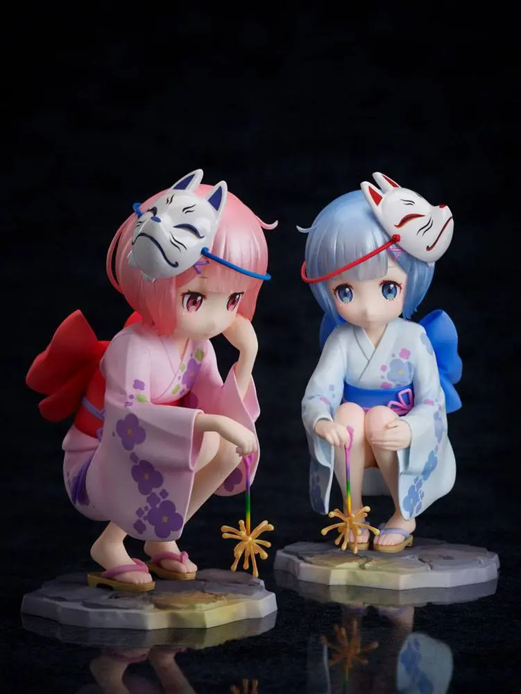 Re:ZERO -Starting Life in Another World- PVC Statues 1/7 Rem &amp; Ram Childhood Summer Memories 11 cm product photo