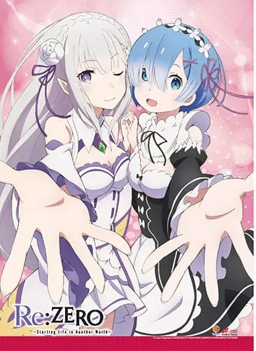 Re:Zero Starting Life in Another World Wall Scroll Emilia &amp; Rem product photo