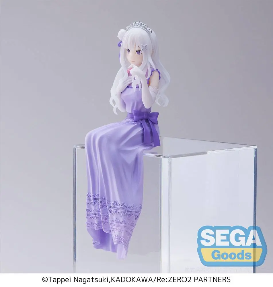 Re:Zero - Starting Life in Another World: Lost in Memories PM Perching PVC Statue Emilia (Dressed-Up Party) 14 cm product photo