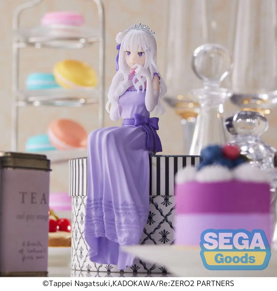 Re:Zero - Starting Life in Another World: Lost in Memories PM Perching PVC Statue Emilia (Dressed-Up Party) 14 cm product photo