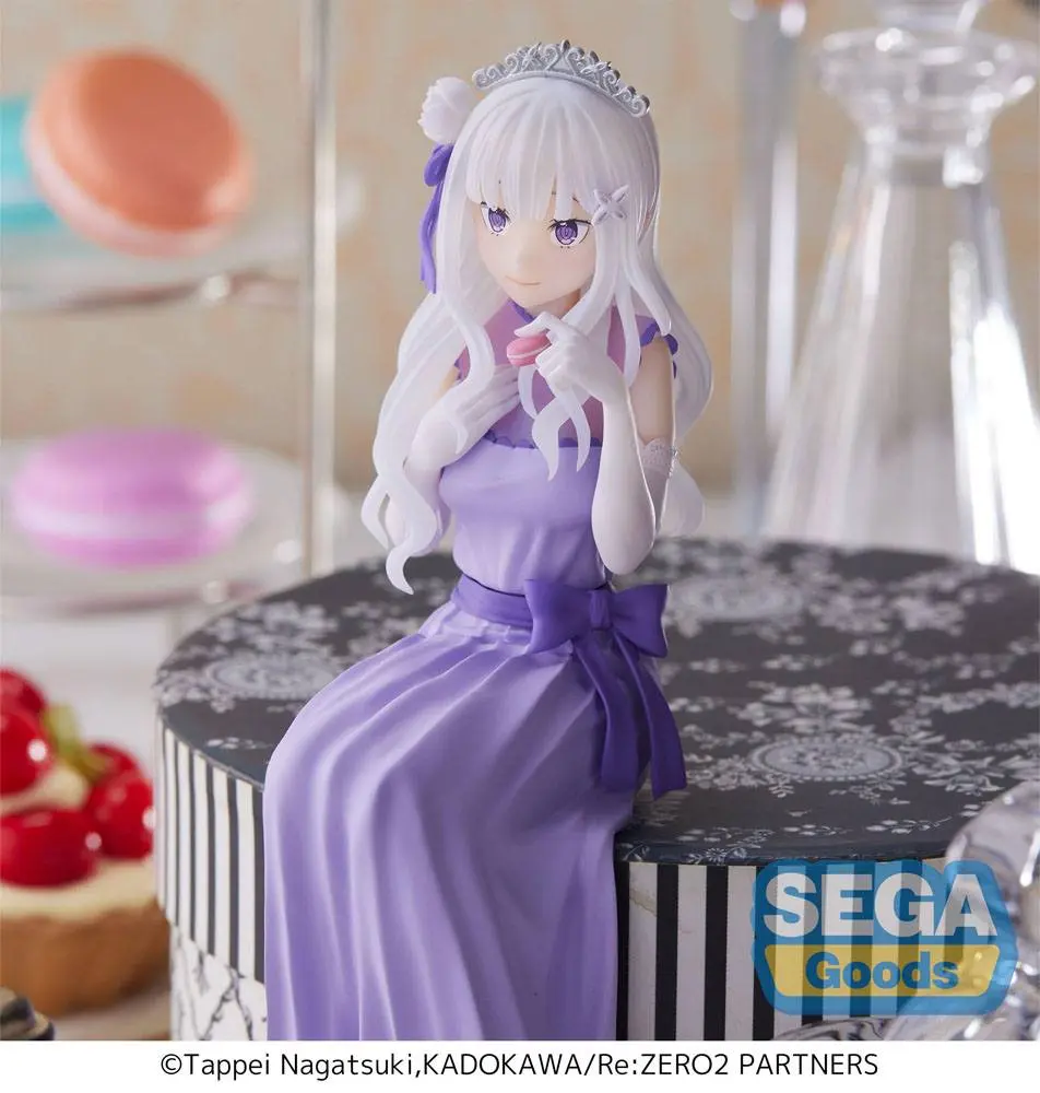 Re:Zero - Starting Life in Another World: Lost in Memories PM Perching PVC Statue Emilia (Dressed-Up Party) 14 cm product photo