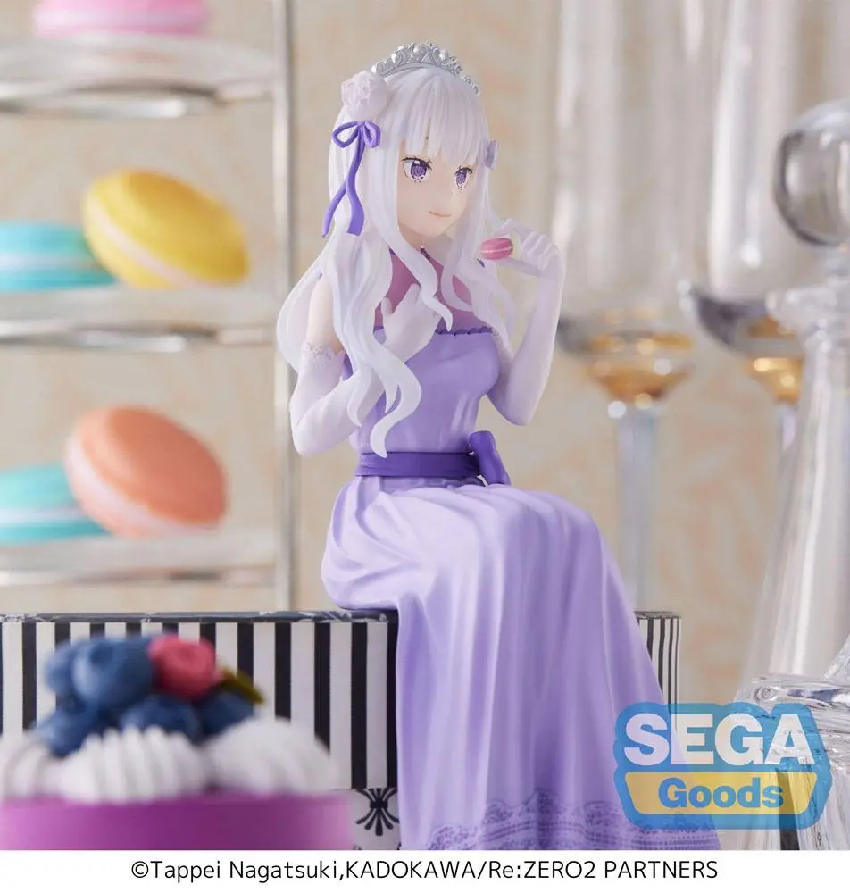 Re:Zero - Starting Life in Another World: Lost in Memories PM Perching PVC Statue Emilia (Dressed-Up Party) 14 cm product photo