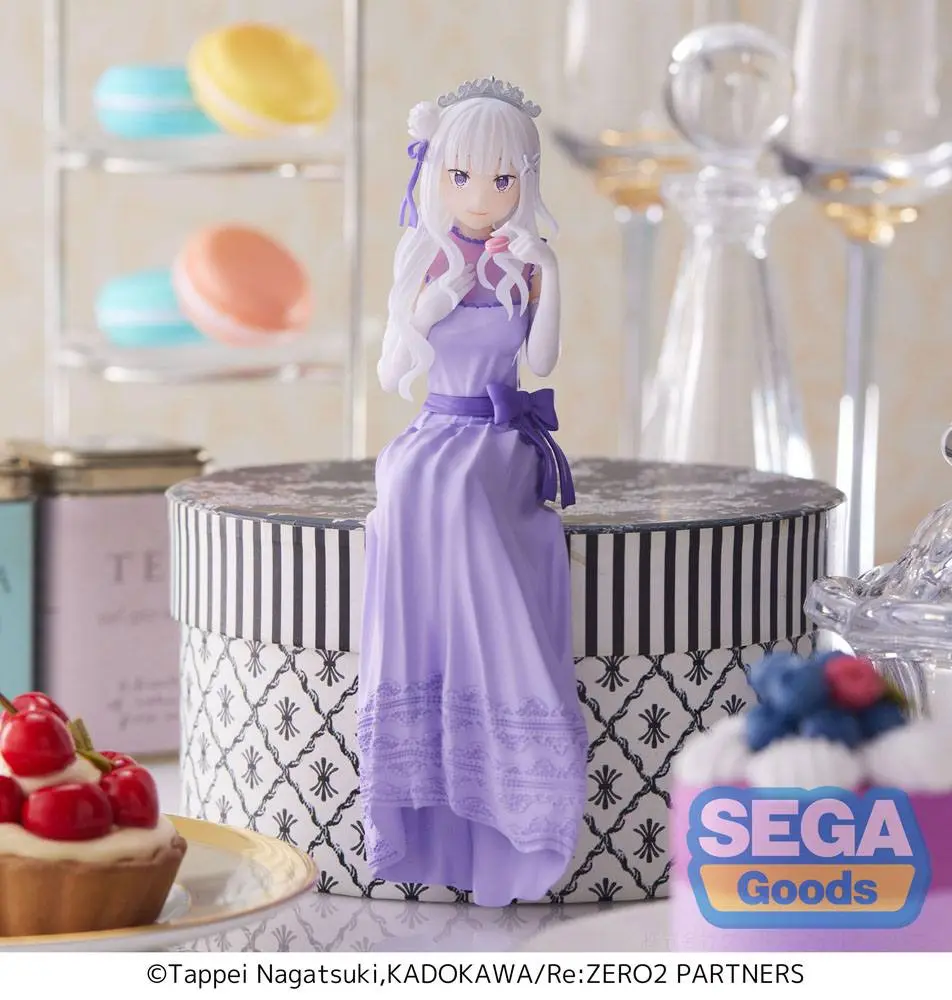Re:Zero - Starting Life in Another World: Lost in Memories PM Perching PVC Statue Emilia (Dressed-Up Party) 14 cm product photo
