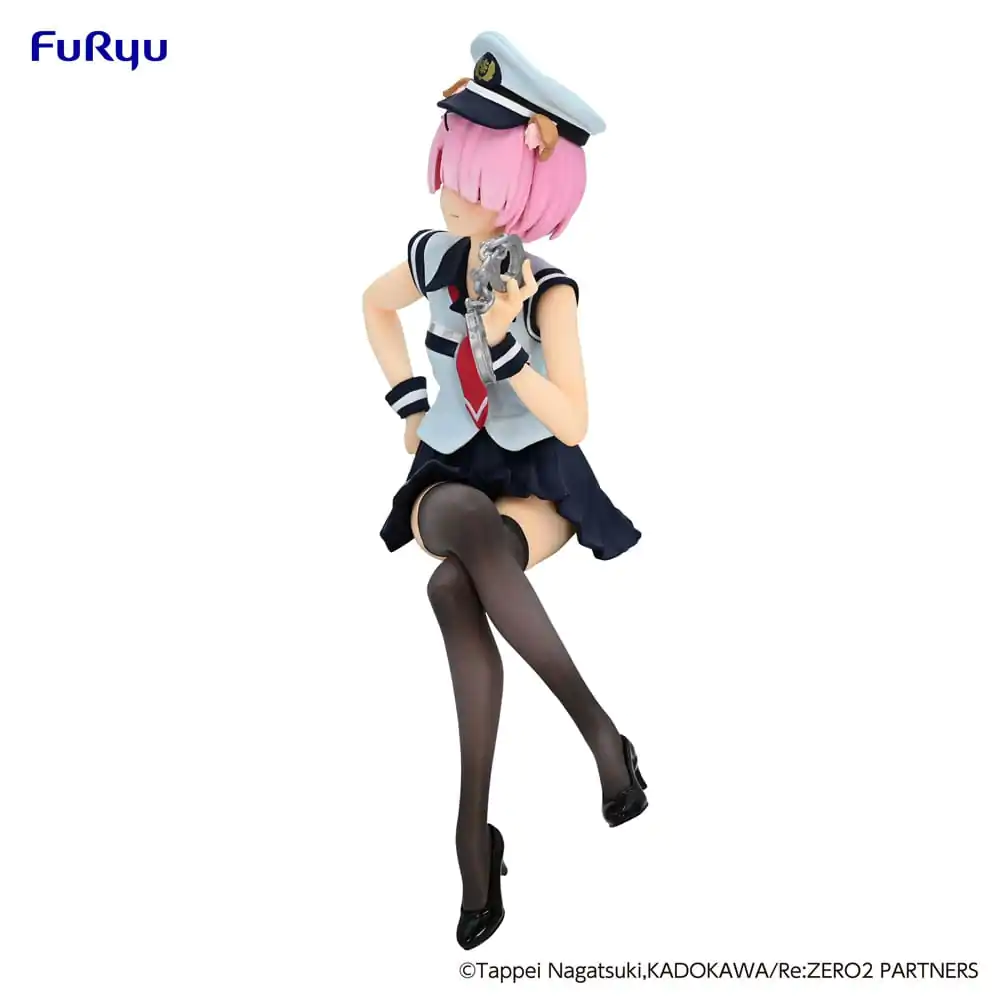 Re:Zero Starting Life in Another World Noodle Stopper PVC Statue Ram Police Officer Cap with Dog Ears 16 cm product photo