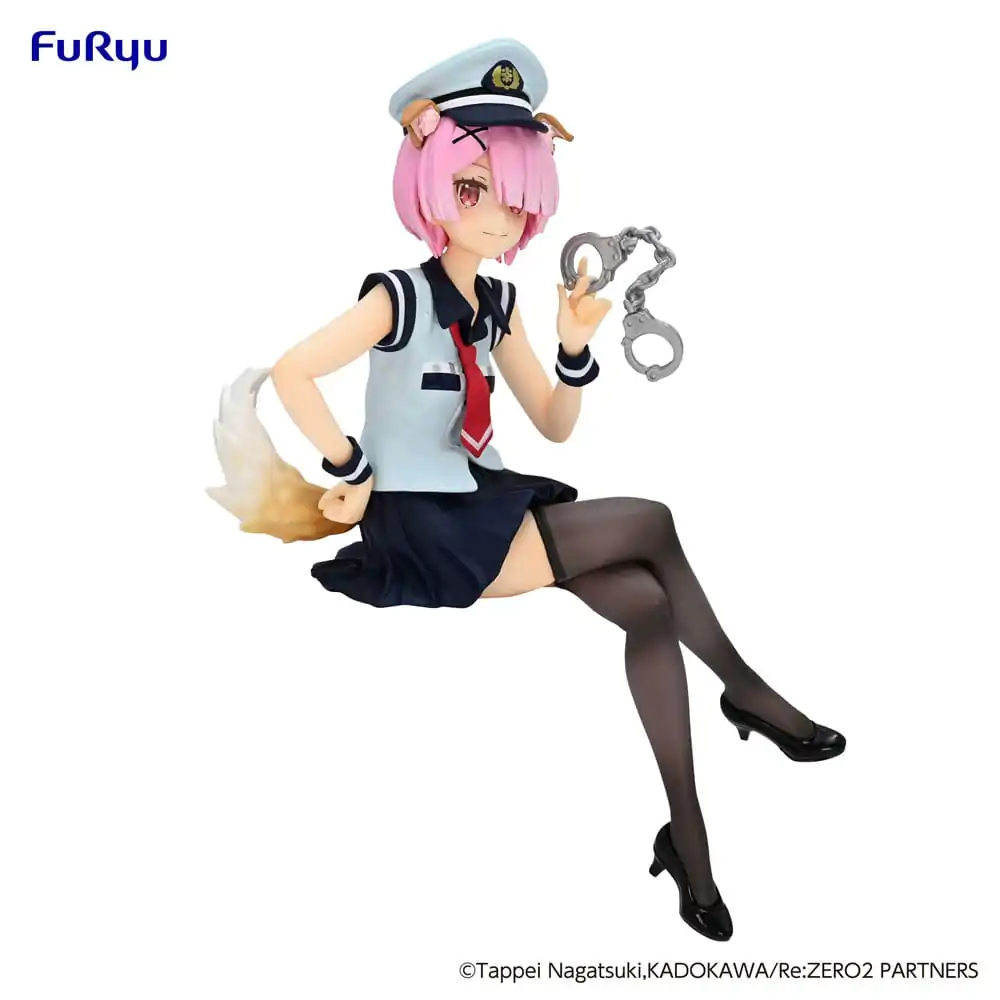 Re:Zero Starting Life in Another World Noodle Stopper PVC Statue Ram Police Officer Cap with Dog Ears 16 cm product photo