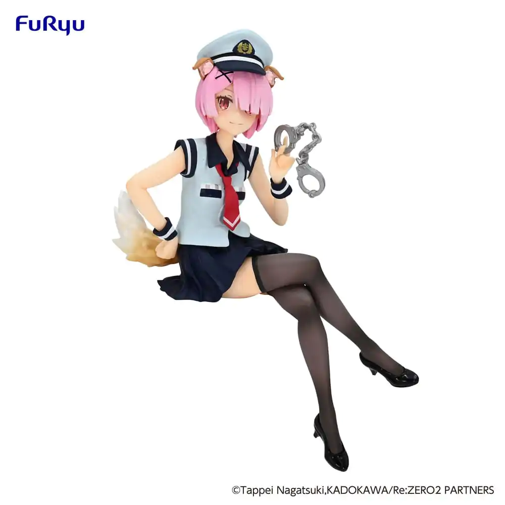 Re:Zero Starting Life in Another World Noodle Stopper PVC Statue Ram Police Officer Cap with Dog Ears 16 cm product photo