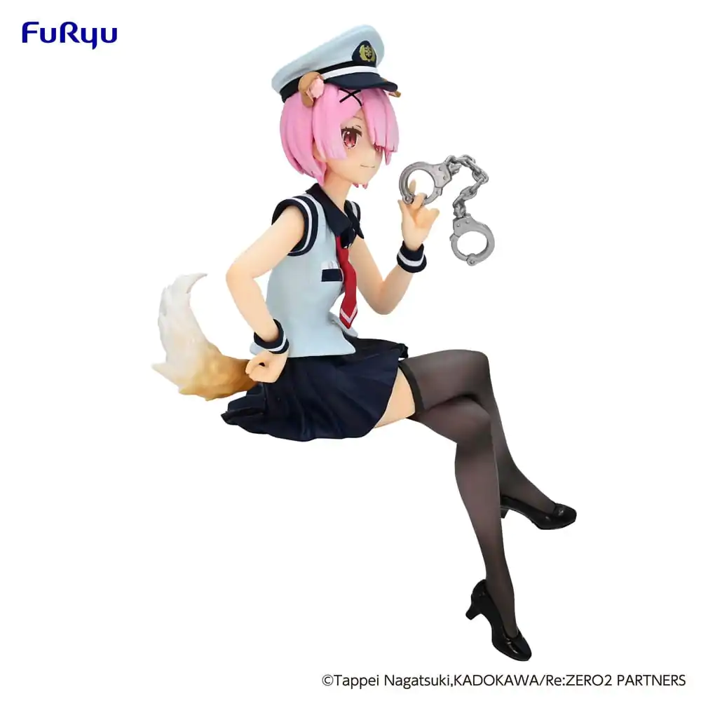 Re:Zero Starting Life in Another World Noodle Stopper PVC Statue Ram Police Officer Cap with Dog Ears 16 cm product photo