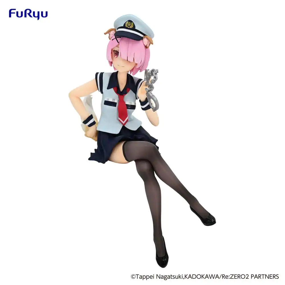 Re:Zero Starting Life in Another World Noodle Stopper PVC Statue Ram Police Officer Cap with Dog Ears 16 cm product photo