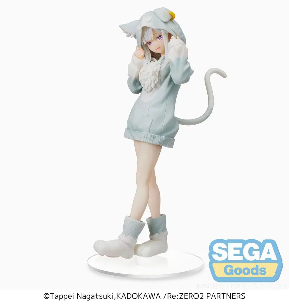 Re:Zero Starting Life in Another World SPM PVC Statue Emilia The Great Spirit Puck 21 cm product photo