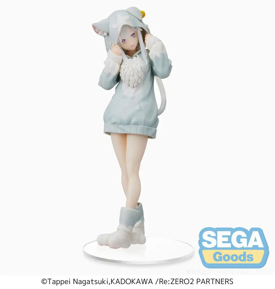 Re:Zero Starting Life in Another World SPM PVC Statue Emilia The Great Spirit Puck 21 cm product photo