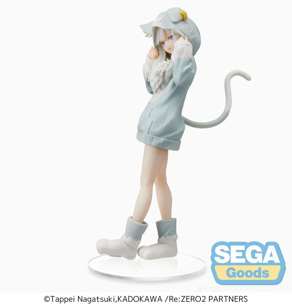 Re:Zero Starting Life in Another World SPM PVC Statue Emilia The Great Spirit Puck 21 cm product photo