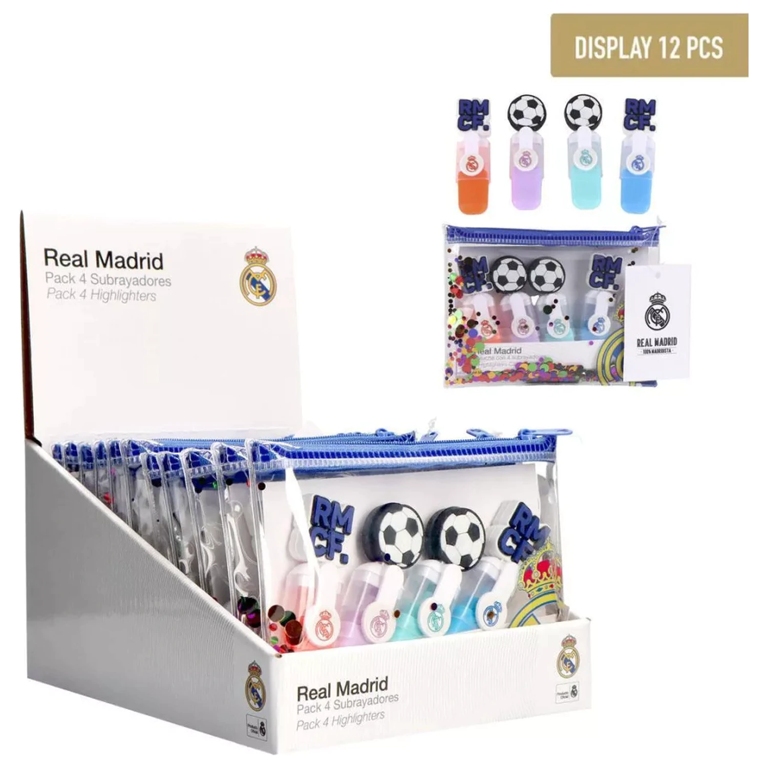 Real Madrid Ball Mini Highlighter Set of 4 product photo