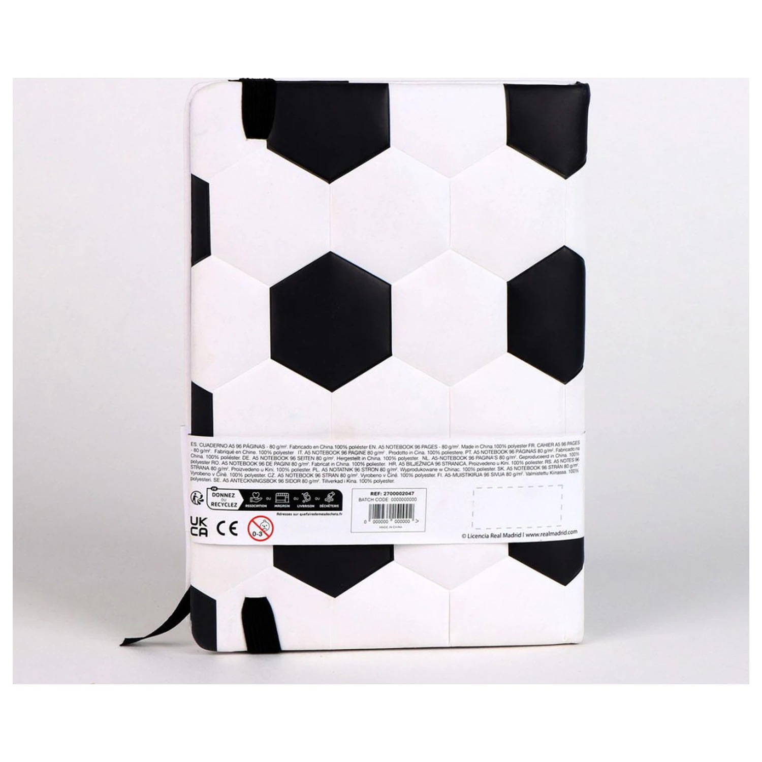 Real Madrid Ball Padded Notebook, Lined Notebook product photo