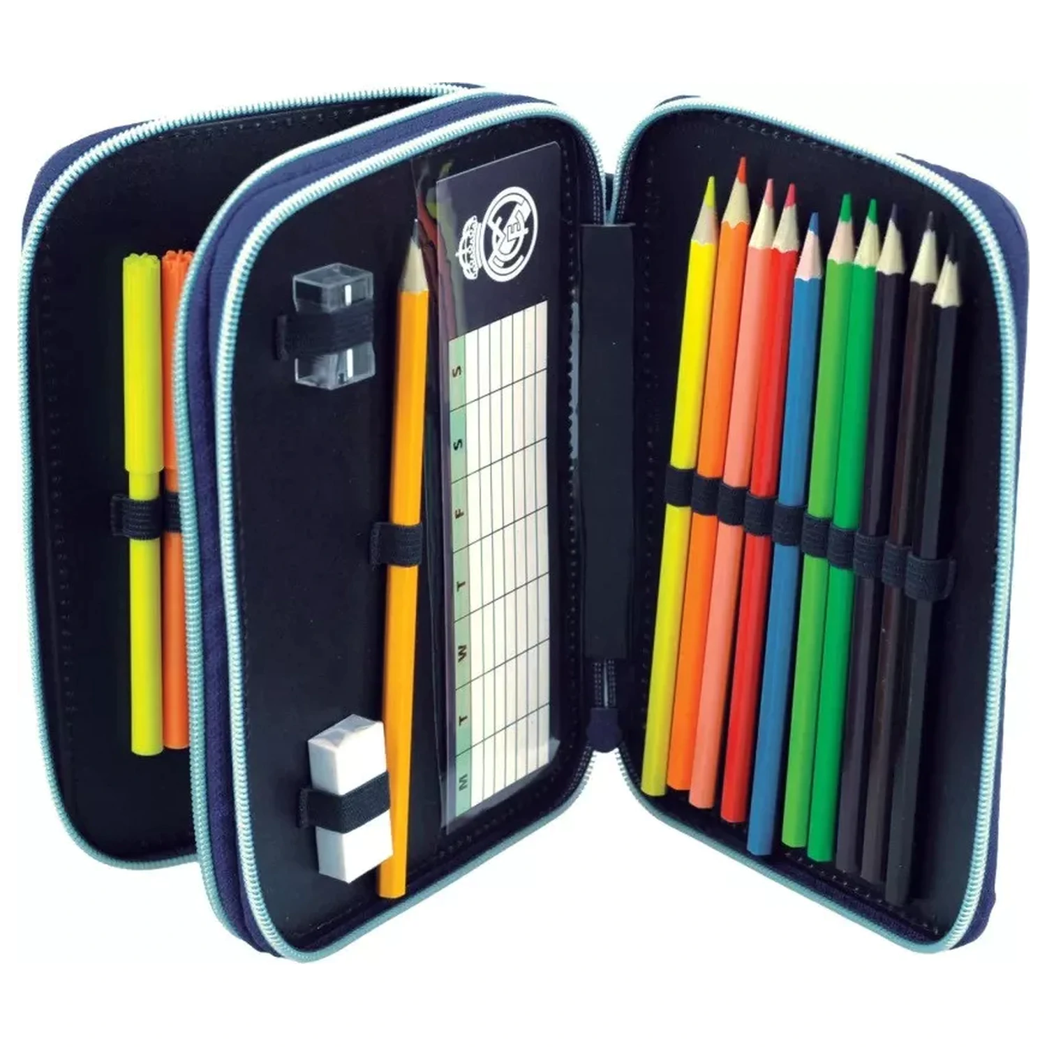 Real Madrid Blue Filled 2-Tier Pencil Case product photo