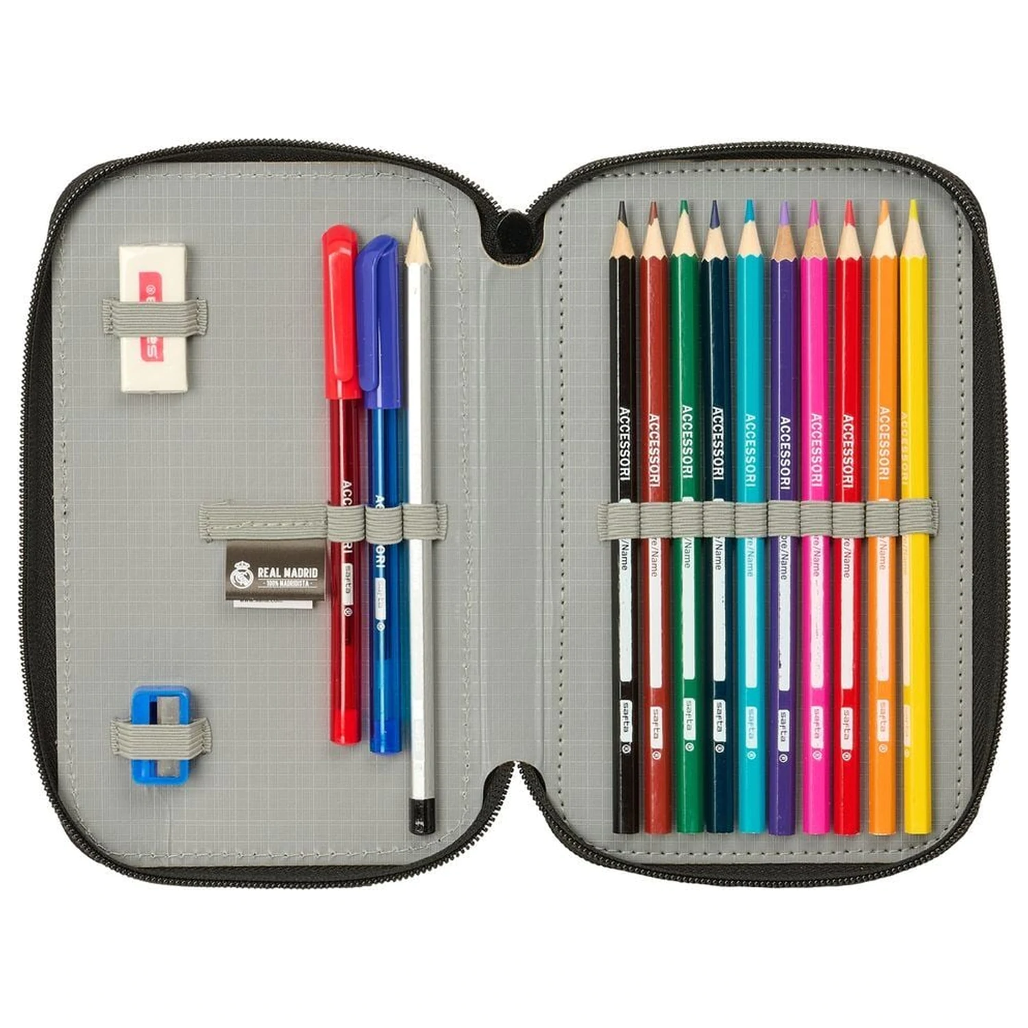 Real Madrid double pencil case 29pcs product photo