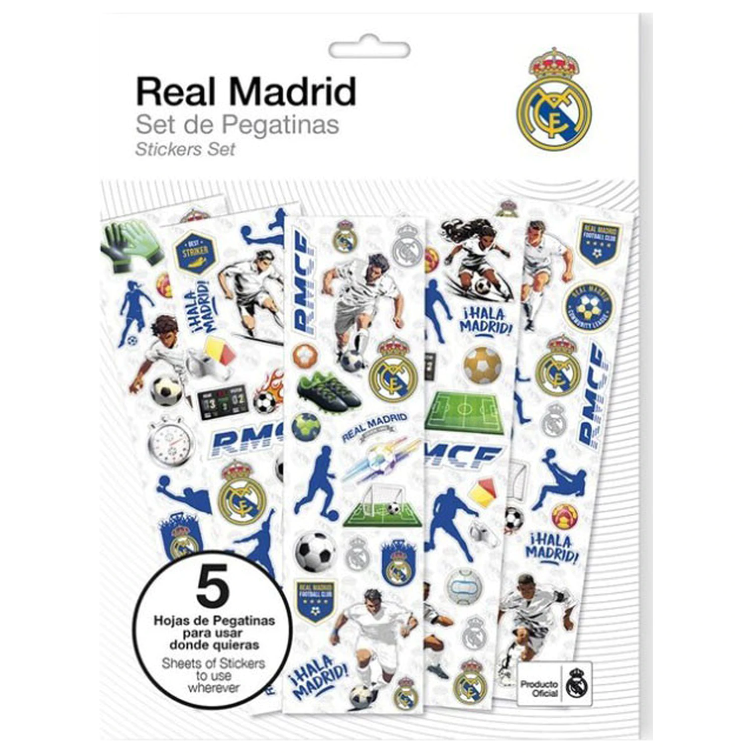 Real Madrid Emblem Sticker Set 5 Sheets product photo