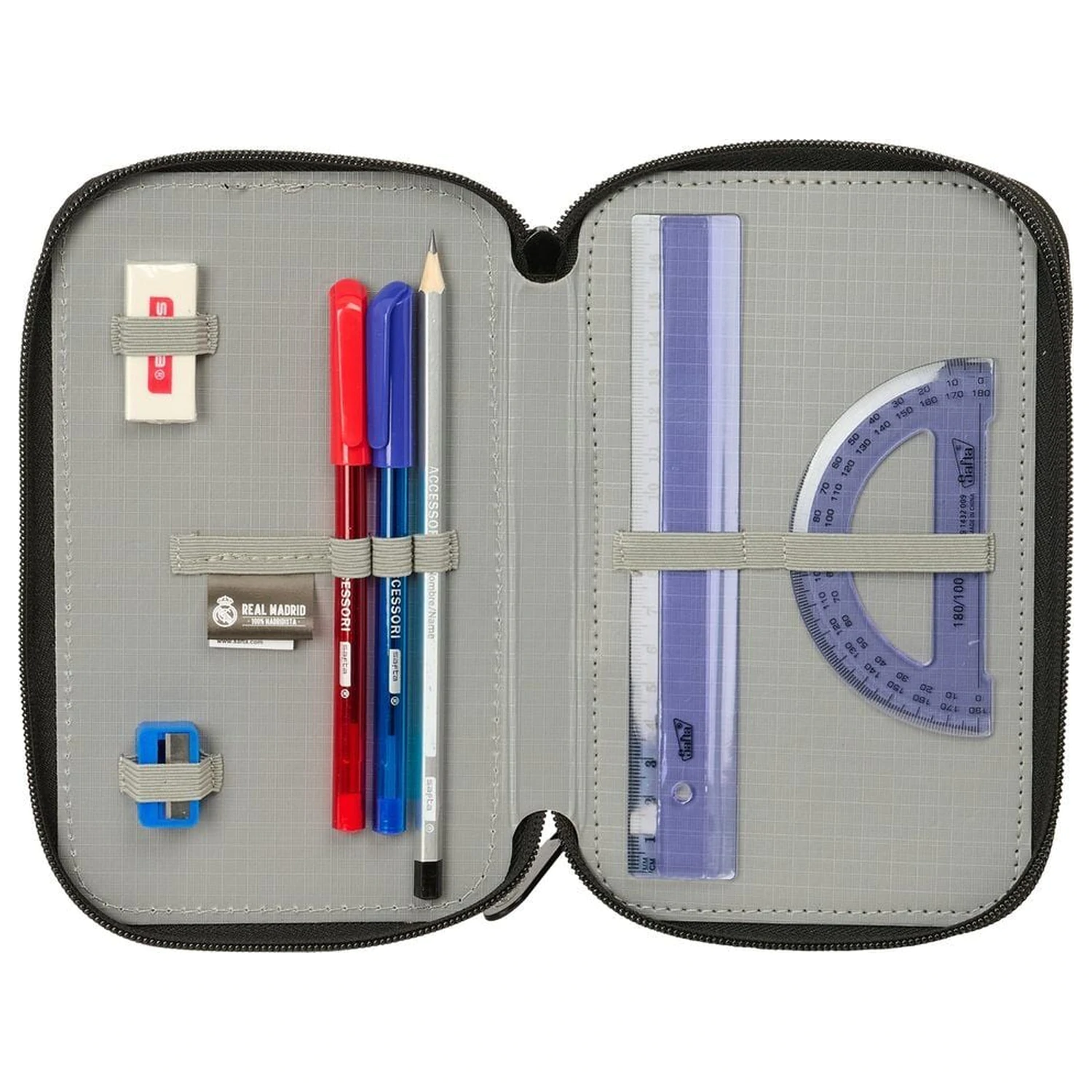 Real Madrid triple pencil case 37pcs product photo