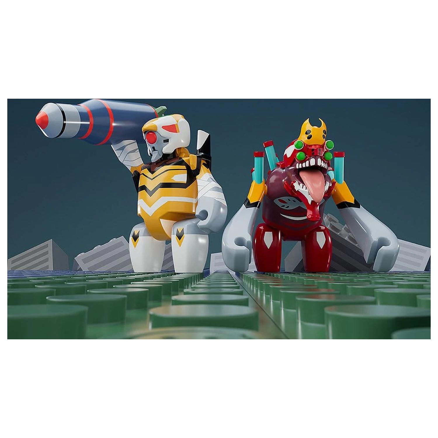 Rebuild of Evangelion Brickroid Mini Figure Evangelion Unit 02 Beast Form 2nd Phase (Type 1) 4 cm product photo