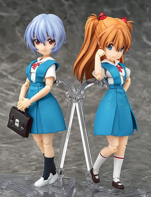 Rebuild of Evangelion Parfom R! Action Figure Asuka Shikinami Langley School Uniform Ver. 14 cm product photo