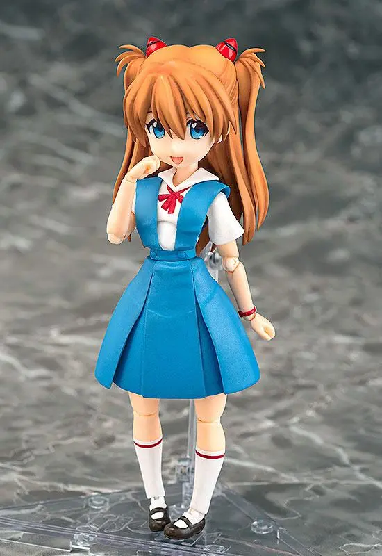 Rebuild of Evangelion Parfom R! Action Figure Asuka Shikinami Langley School Uniform Ver. 14 cm product photo
