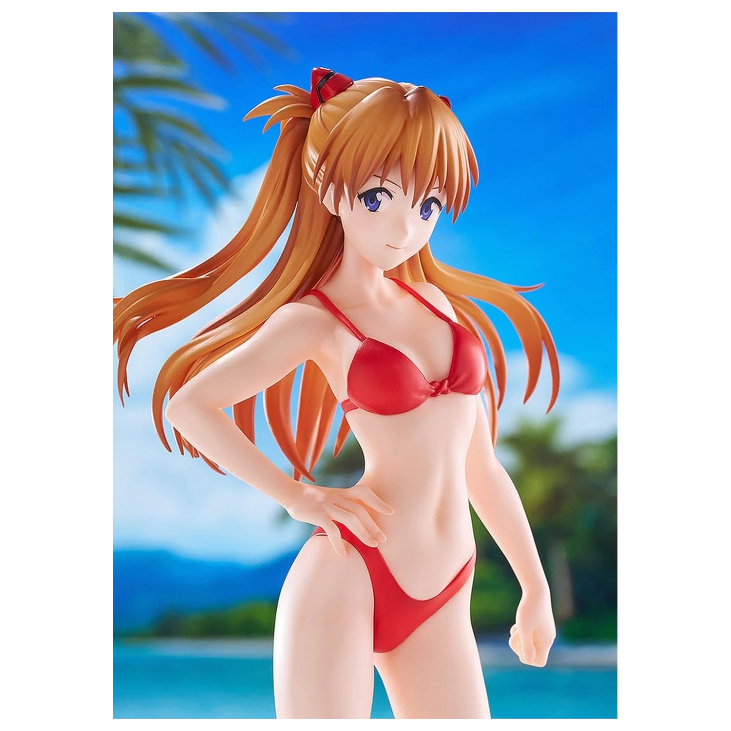Rebuild of Evangelion Pop Up Parade figure Beach Queens Asuka Shikinami Langley (Bikini Style) L Size 23 cm product photo