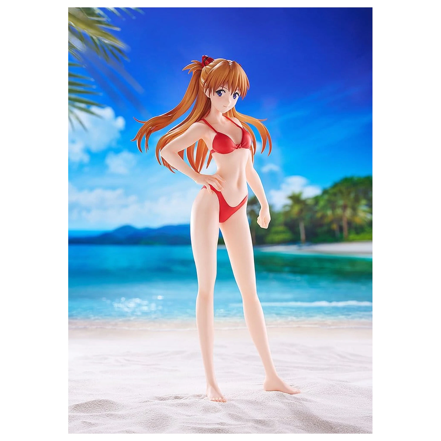 Rebuild of Evangelion Pop Up Parade figure Beach Queens Asuka Shikinami Langley (Bikini Style) L Size 23 cm product photo