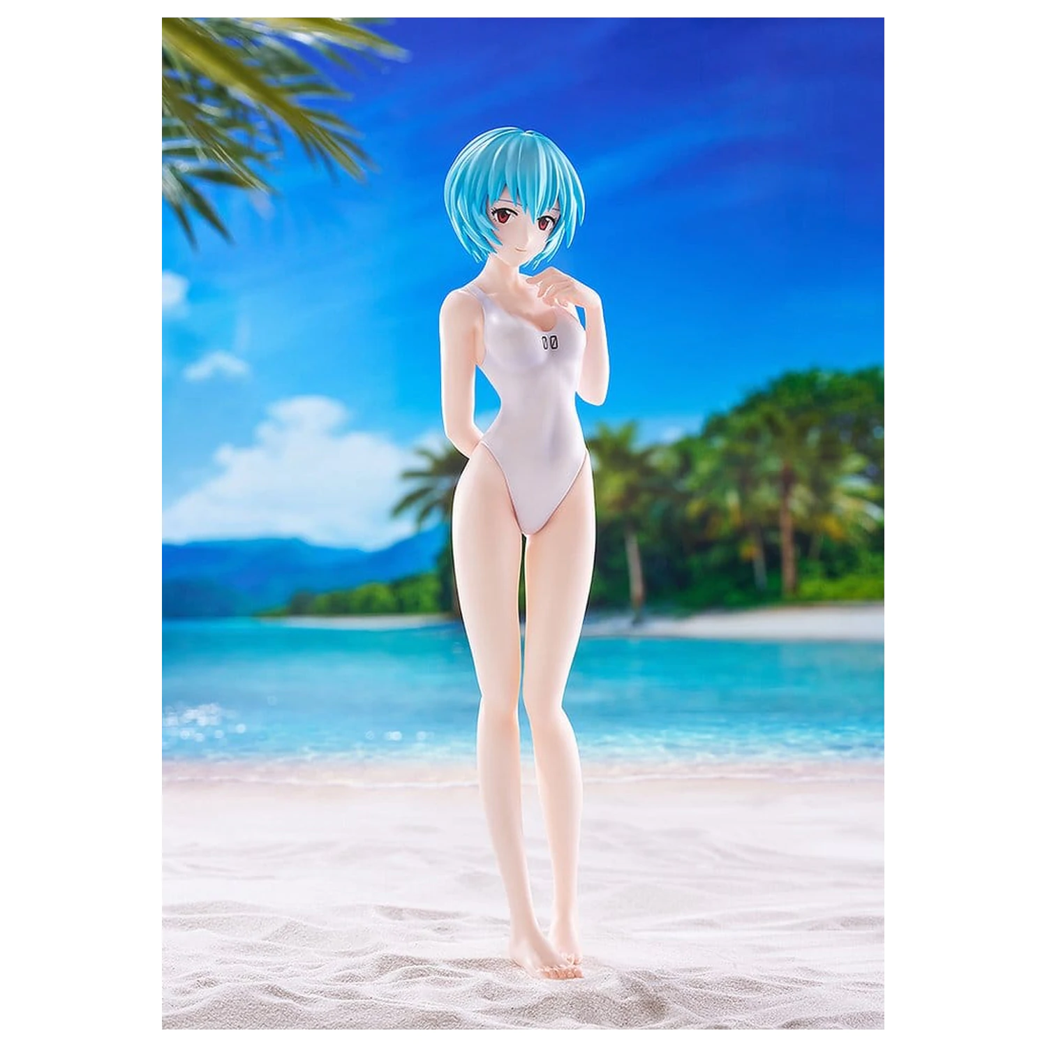 Rebuild of Evangelion Pop Up Parade figure Beach Queens Rei Ayanami (One-Piece Style) L Size 22 cm product photo