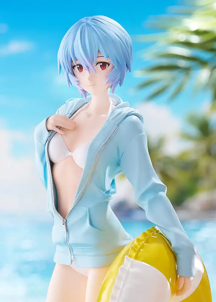 Rebuild of Evangelion Pop Up Parade L PVC Statue Beach Queens: Rei Ayanami 22 cm product photo