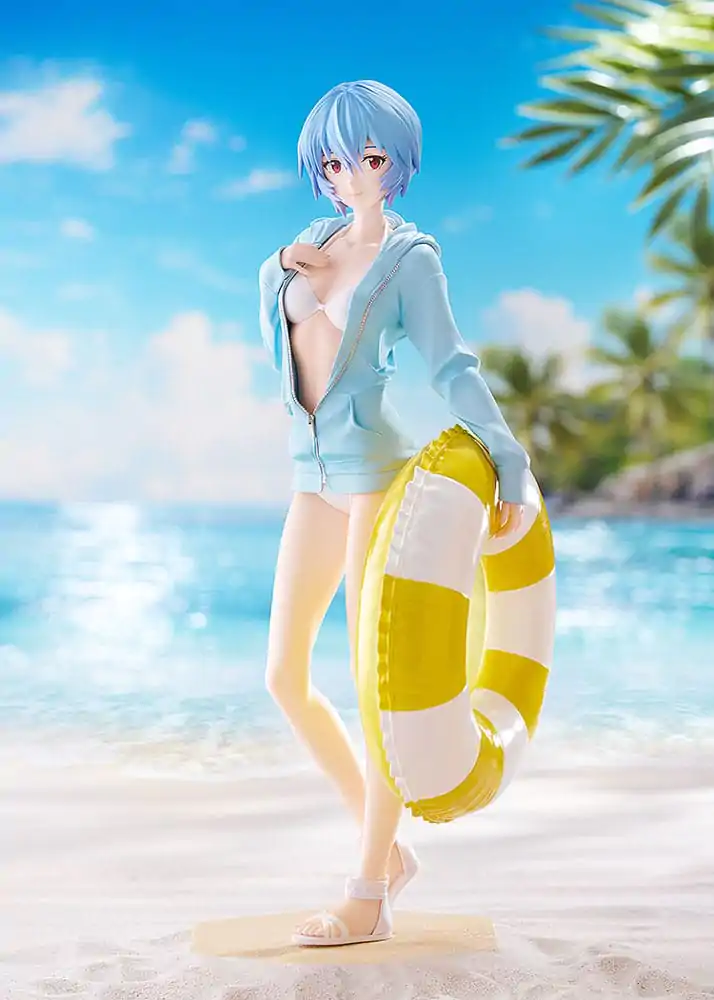 Rebuild of Evangelion Pop Up Parade L PVC Statue Beach Queens: Rei Ayanami 22 cm product photo