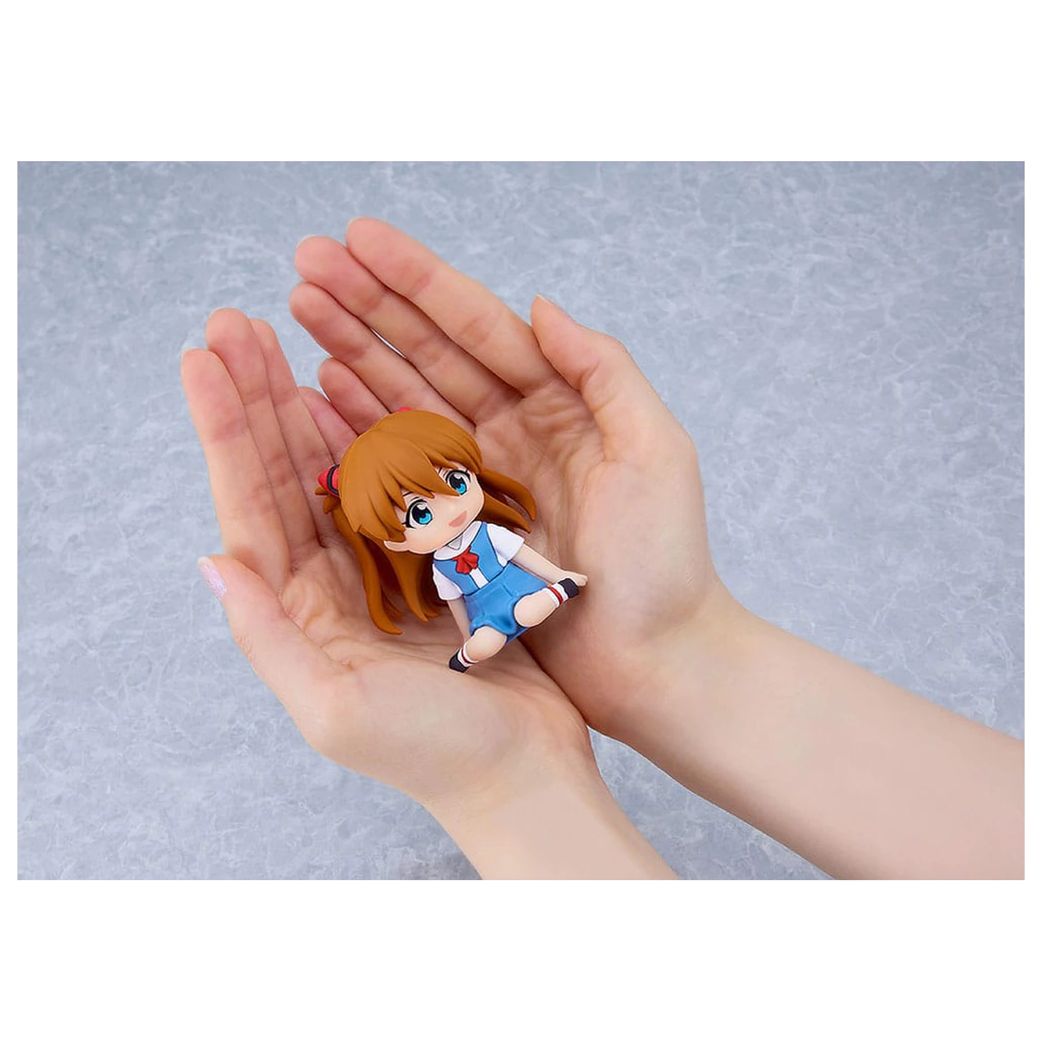 Rebuild of Evangelion Rubber Mascot Nendroid Plus Mini Figure Asuka Shikinami Langley 8 cm   product photo