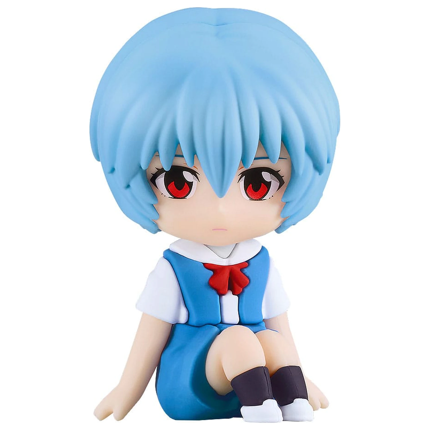 Rebuild of Evangelion Rubber Mascot Nendroid Plus Mini Figure Rei Ayanami 8 cm  product photo