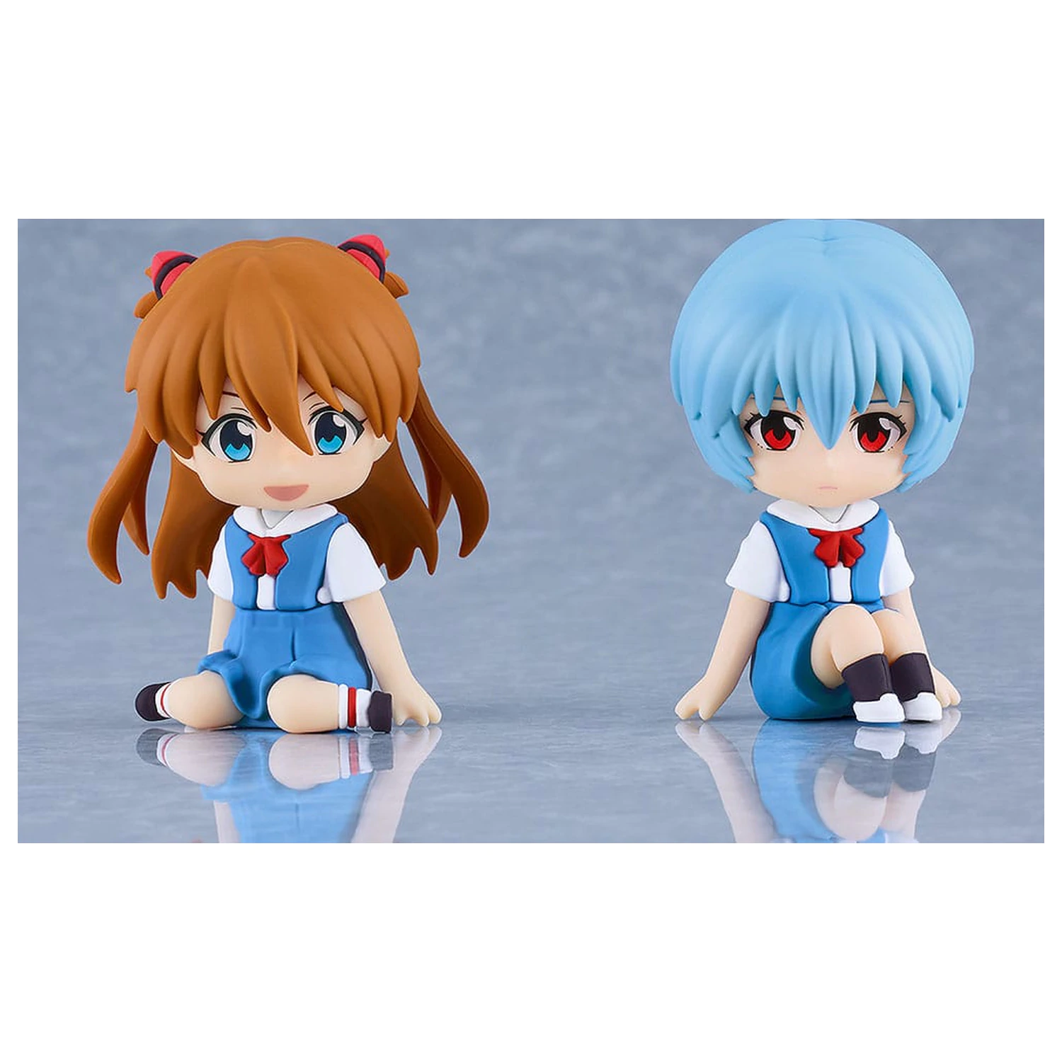 Rebuild of Evangelion Rubber Mascot Nendroid Plus Mini Figure Rei Ayanami 8 cm  product photo