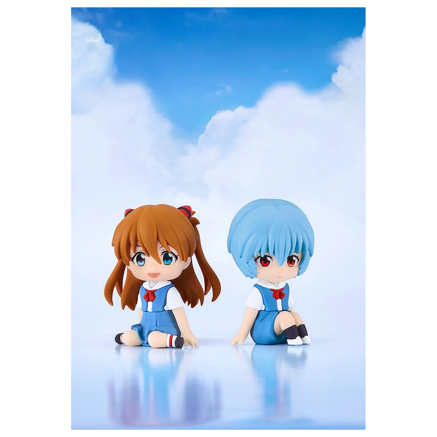 Rebuild of Evangelion Rubber Mascot Nendroid Plus Mini Figure Rei Ayanami 8 cm  product photo
