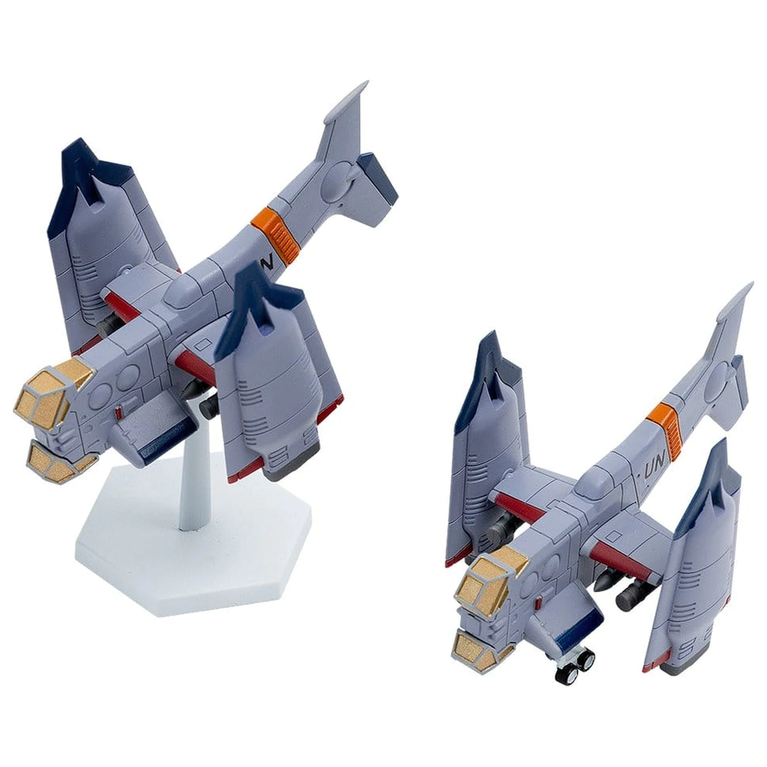 Rebuild of Evangelion SYUTO Tiny Scale Plastic Model Kit UNAF Close Air Support VTOL Aircraft YAGR-3B 5 cm product photo