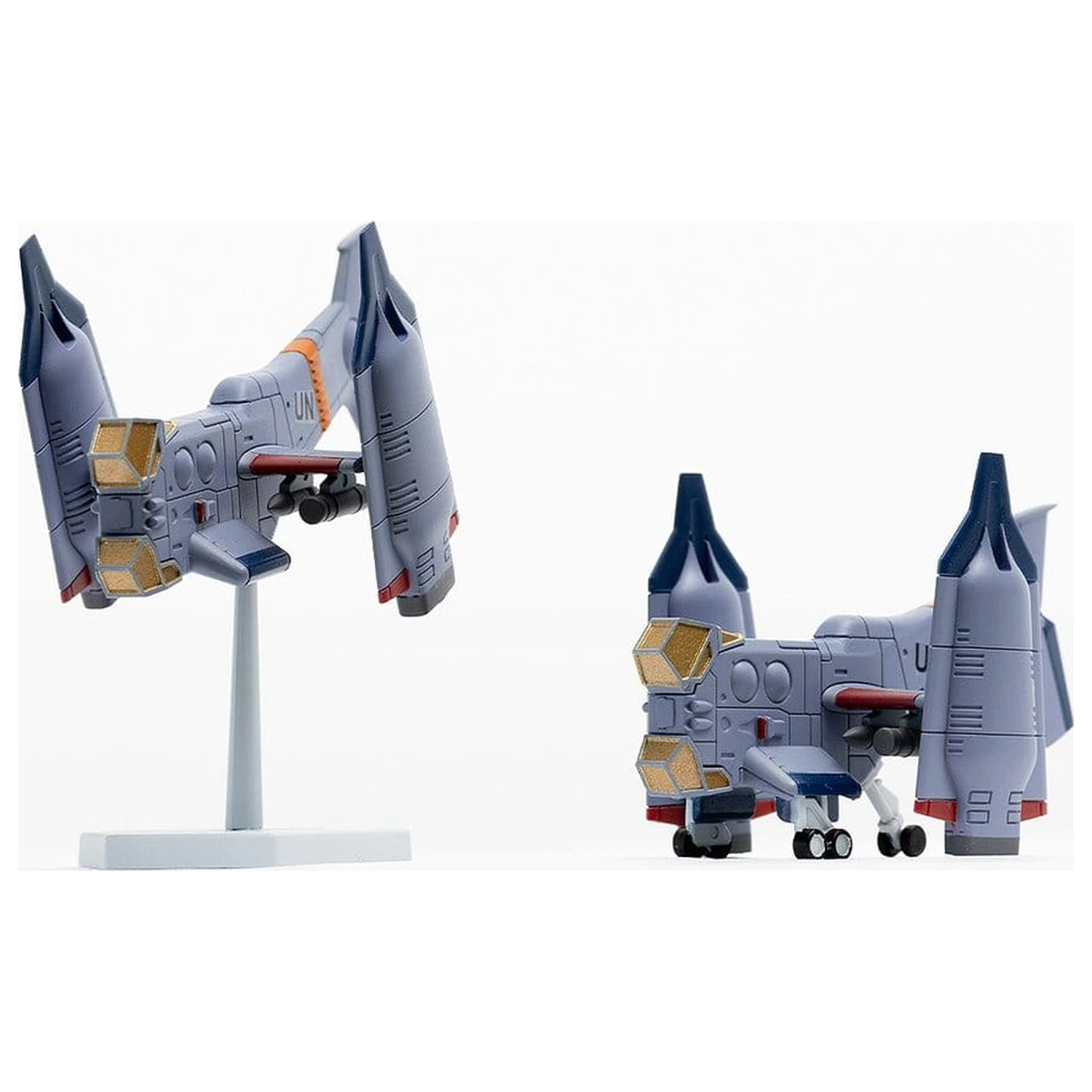 Rebuild of Evangelion SYUTO Tiny Scale Plastic Model Kit UNAF Close Air Support VTOL Aircraft YAGR-3B 5 cm product photo