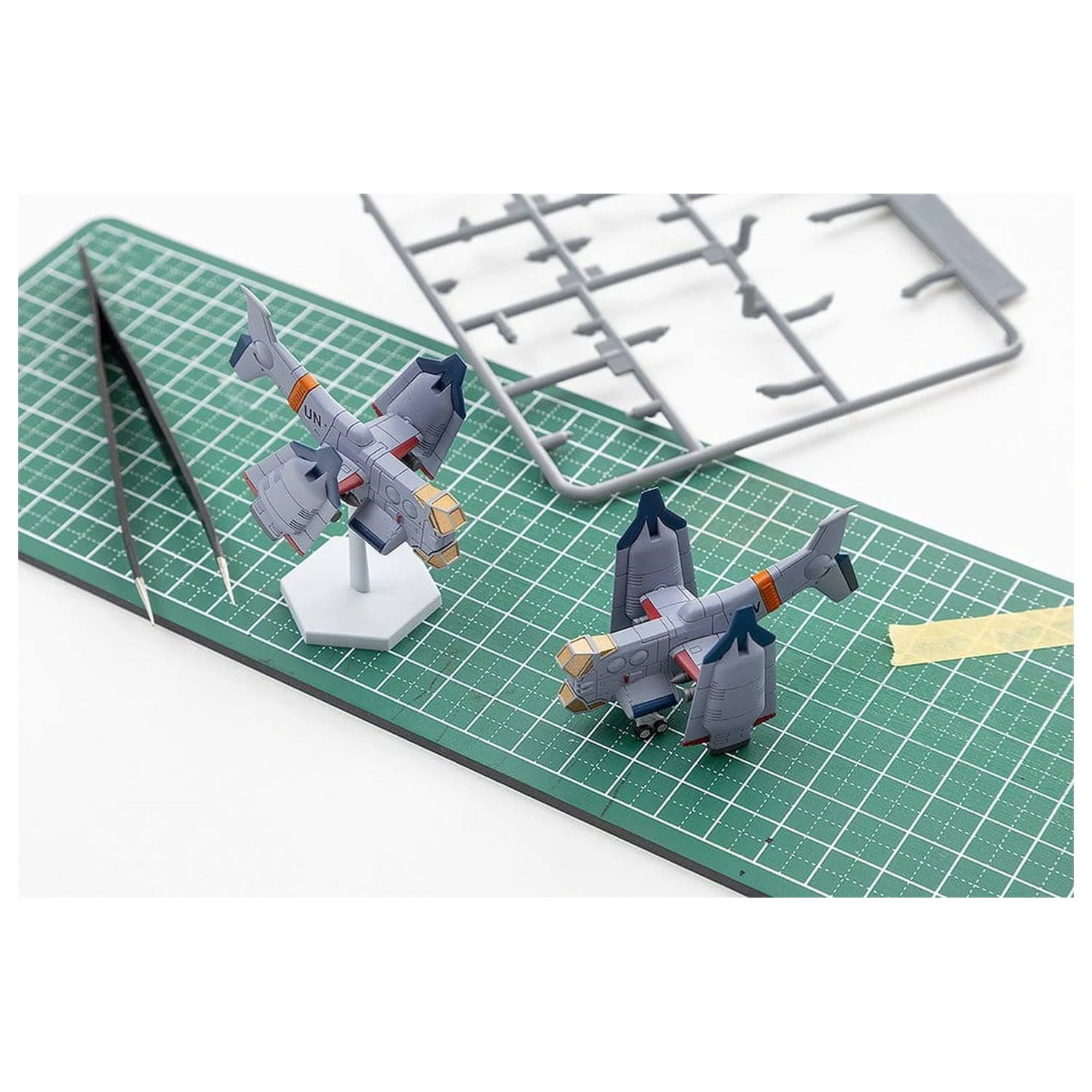 Rebuild of Evangelion SYUTO Tiny Scale Plastic Model Kit UNAF Close Air Support VTOL Aircraft YAGR-3B 5 cm product photo