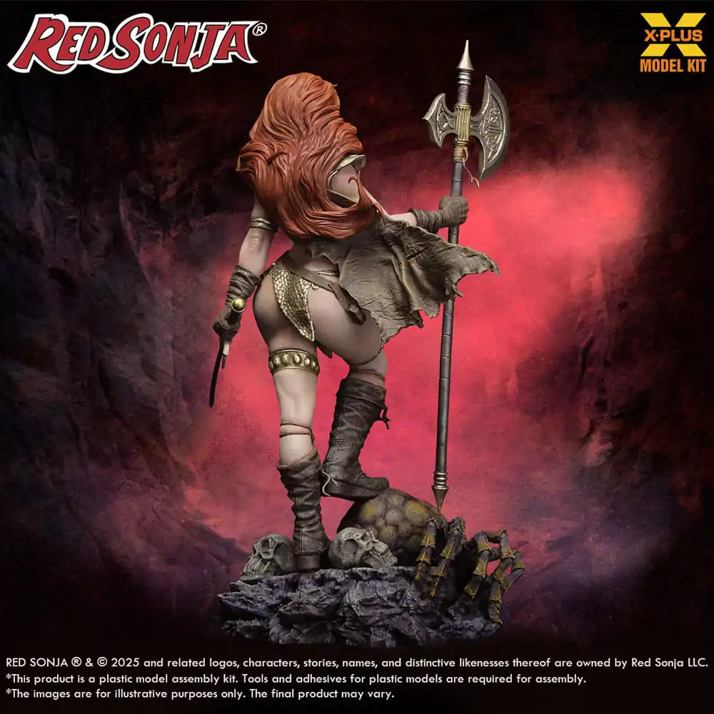 Red Sonja Plastic Model Kit 1/8 Red Sonja reissue 27 cm product photo