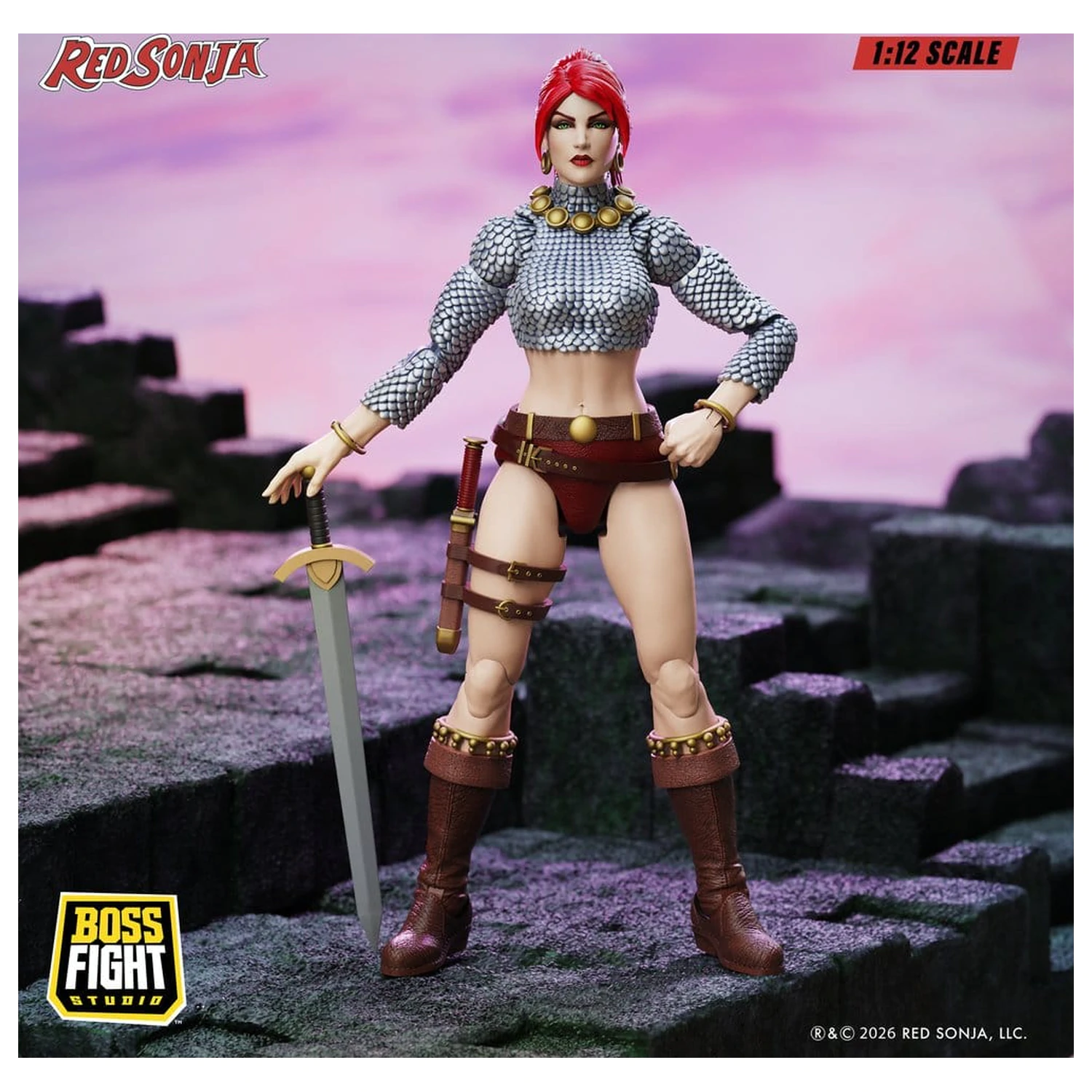 Red Sonja Epic H.A.C.K.S. Action Figure 1/12 Scale Immortal Red Sonja product photo