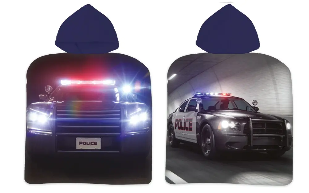 Police Car Beach Towel Poncho 50*100cm product photo