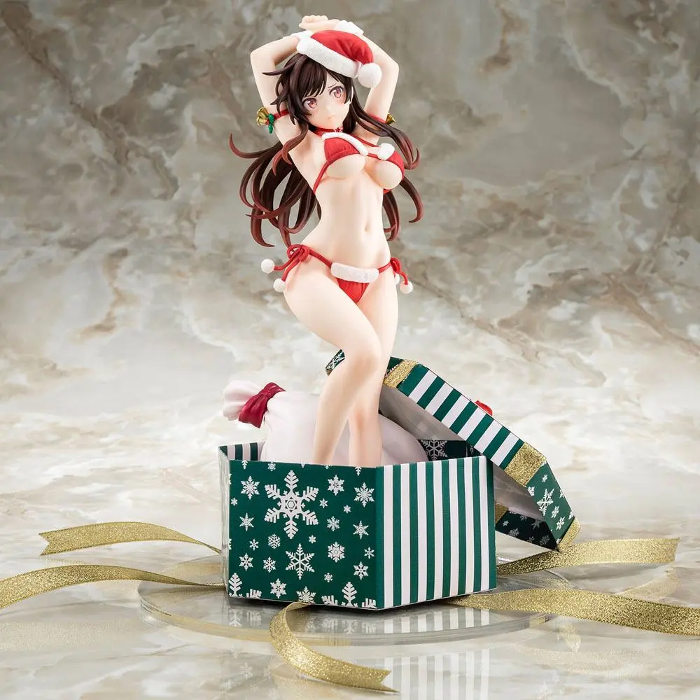 Rent-A-Girlfriend PVC Statue 1/6 Mizuhara Chizuru Santa Bikini de Fuwamoko 2nd Xmas 26 cm termékfotó