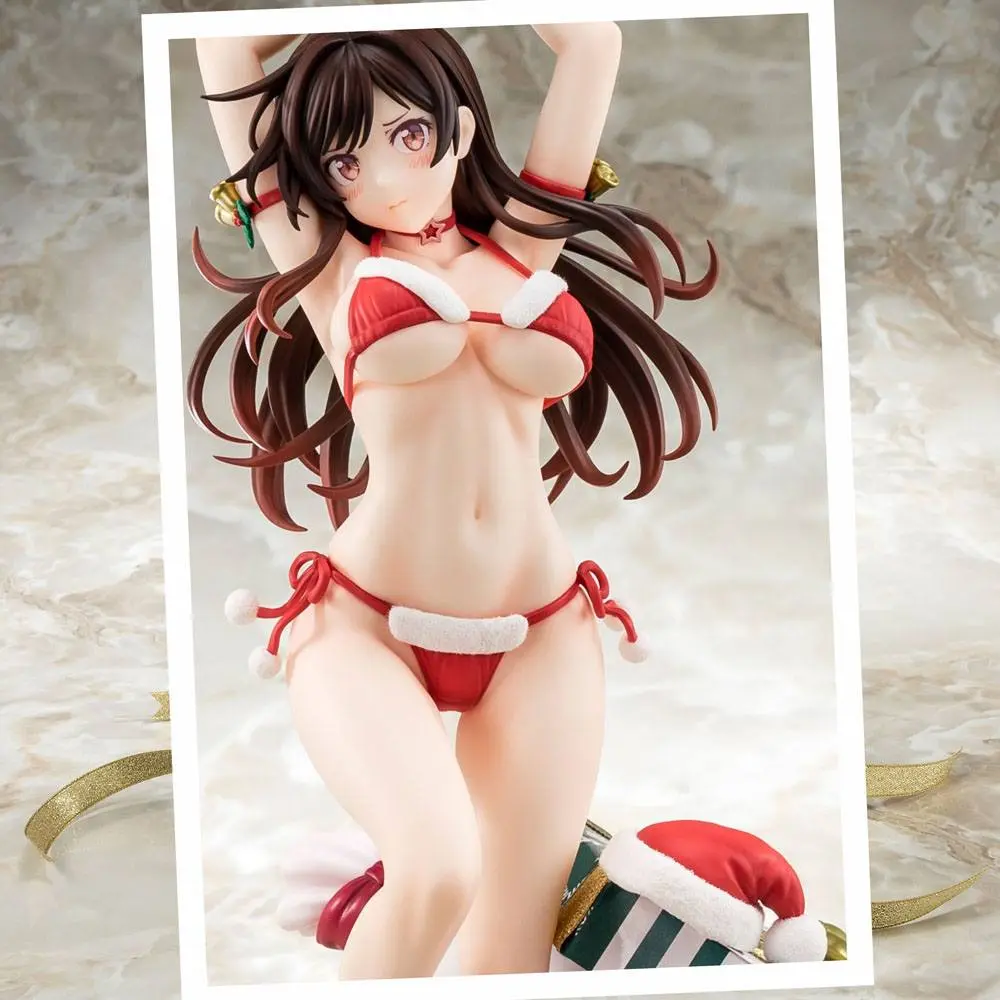 Rent-A-Girlfriend PVC Statue 1/6 Mizuhara Chizuru Santa Bikini de Fuwamoko 2nd Xmas 26 cm termékfotó