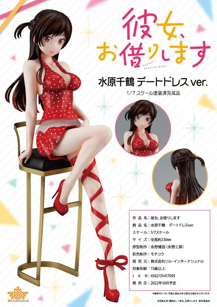 Rent-a-Girlfriend PVC Statue 1/7 Chizuru Mizuhara Date Dress Ver. 23 cm termékfotó