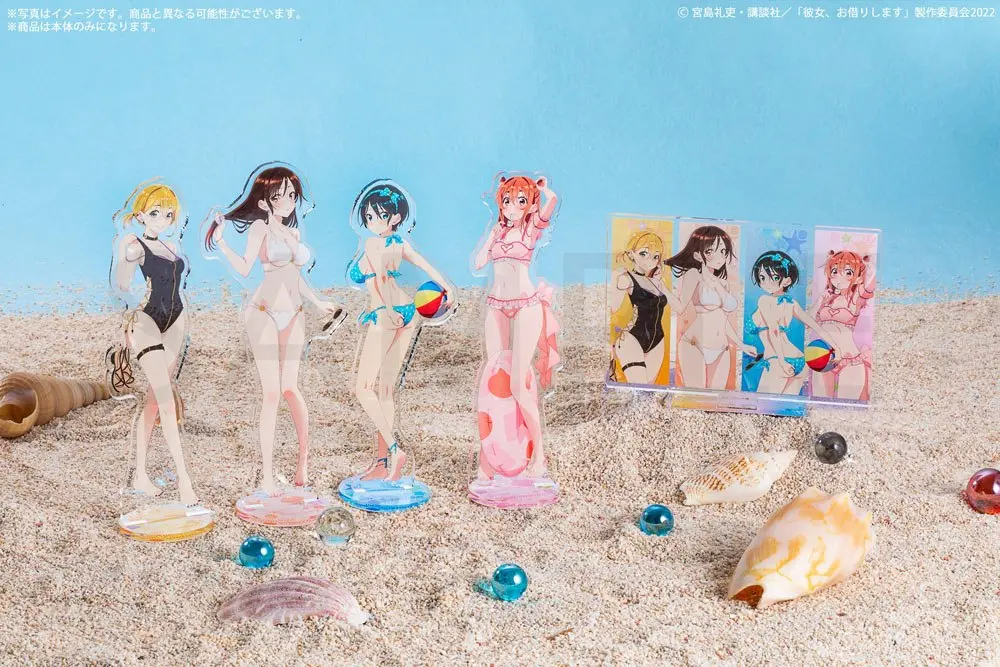 Rent-A-Girlfriend Swimsuit and Girlfriend Acrylic Figure Kanojo, Okarishimasu 14 cm product photo